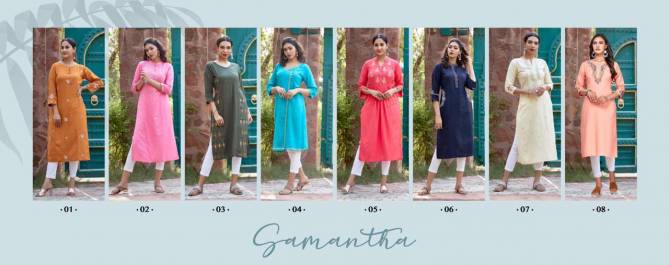 Samantha 01 New Designer Ethnic Wear Cotton Latest Kurti Collection